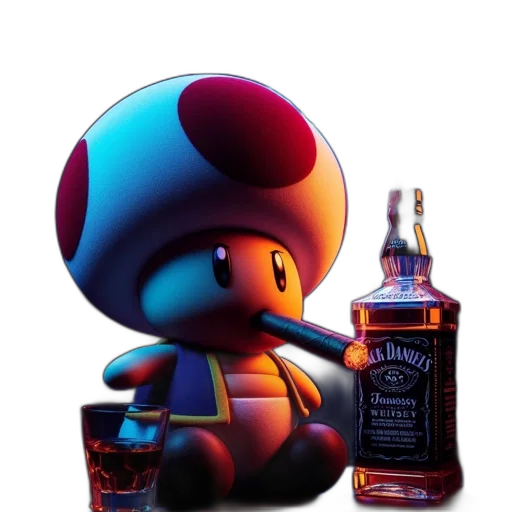 bottle, robot, concept art, pixel art transparent PNG cut-out