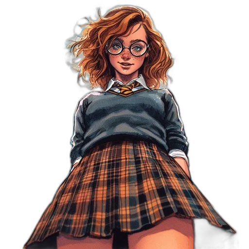 dress, jacket, hair, comic book art transparent PNG cut-out