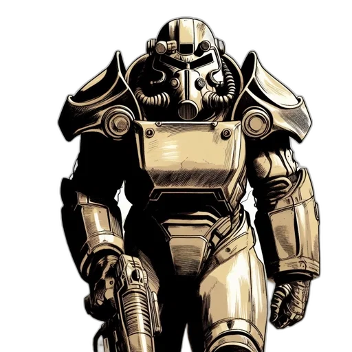 robot, concept art, comic book art, 3d render transparent PNG cut-out