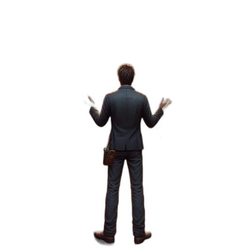 staff, jacket, concept art, 3d render transparent PNG cut-out