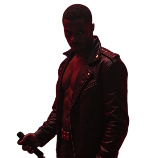 jacket, weapon, staff, sword transparent PNG cut-out