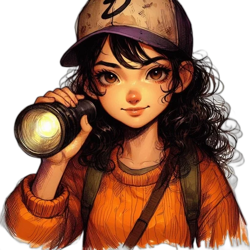 hat, staff, face, concept art transparent PNG cut-out