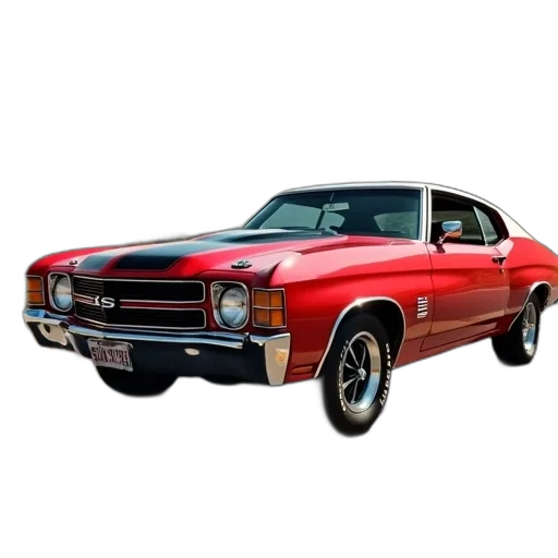car, photorealistic, 3d render, 1971 transparent PNG cut-out
