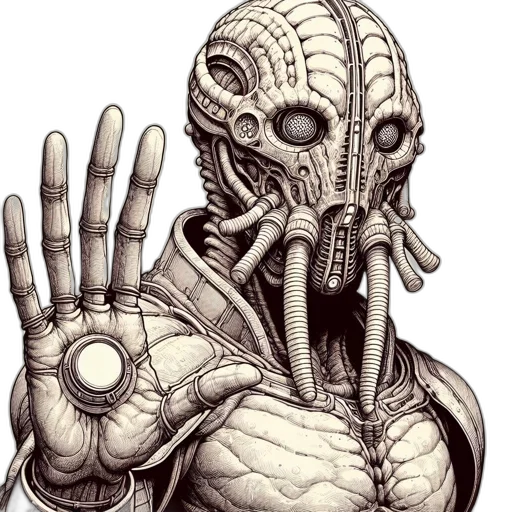 creature, mask, robot, face transparent PNG cut-out