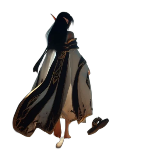 dress, jacket, staff, umbrella transparent PNG cut-out