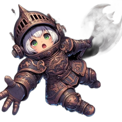 robot, staff, mask, creature transparent PNG cut-out