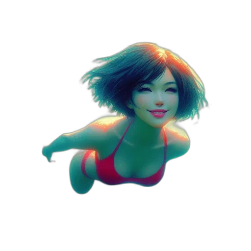 creature, face, hair, robot transparent PNG cut-out