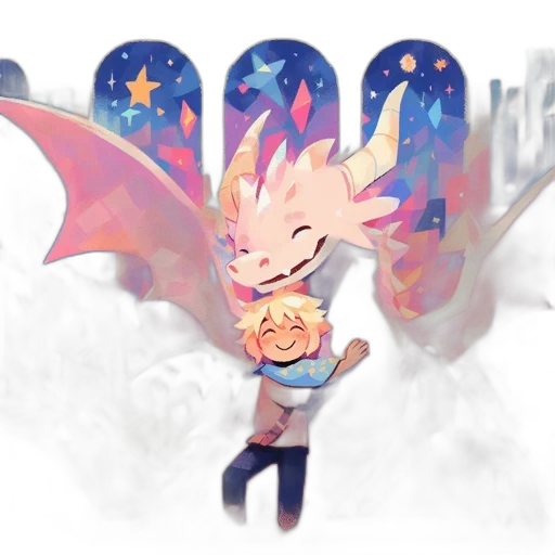 dragon, concept art, fantasy art, pixel art transparent PNG cut-out