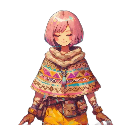 jacket, dress, staff, mask transparent PNG cut-out