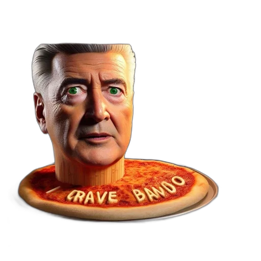 face, food, robot, 3d render transparent PNG cut-out