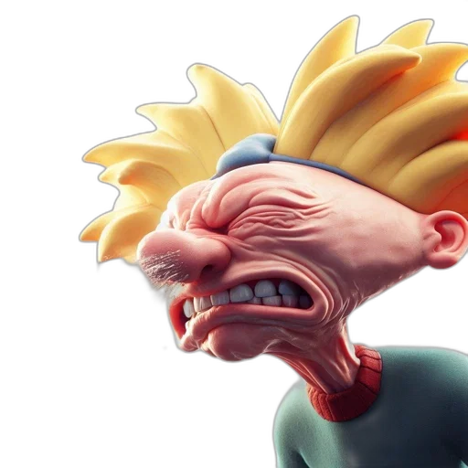 mask, face, creature, 3d render transparent PNG cut-out