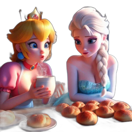 food, crown, concept art, 3d render transparent PNG cut-out