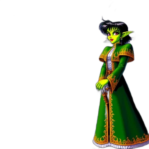 staff, dress, concept art, 3d render transparent PNG cut-out