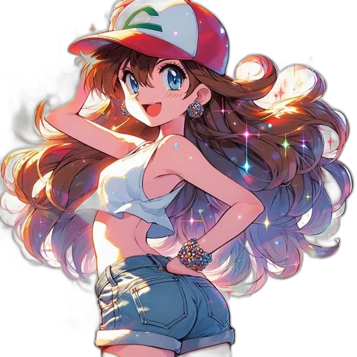 hat, dress, anime, vaporwave transparent PNG cut-out