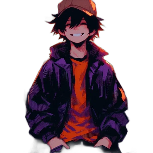 jacket, hat, creature, face transparent PNG cut-out