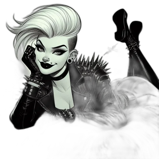 hair, comic book art, cartoon, concept art transparent PNG cut-out