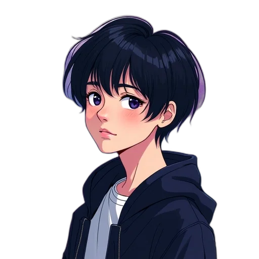 jacket, face, staff, creature transparent PNG cut-out