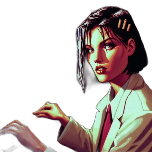 jacket, face, comic book art, concept art transparent PNG cut-out