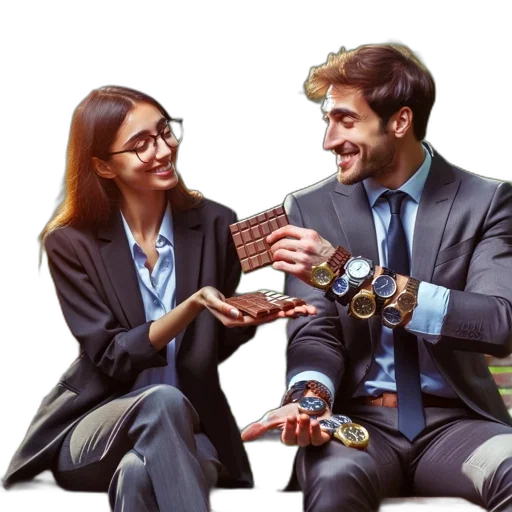 jewelry, two, people, sit transparent PNG cut-out