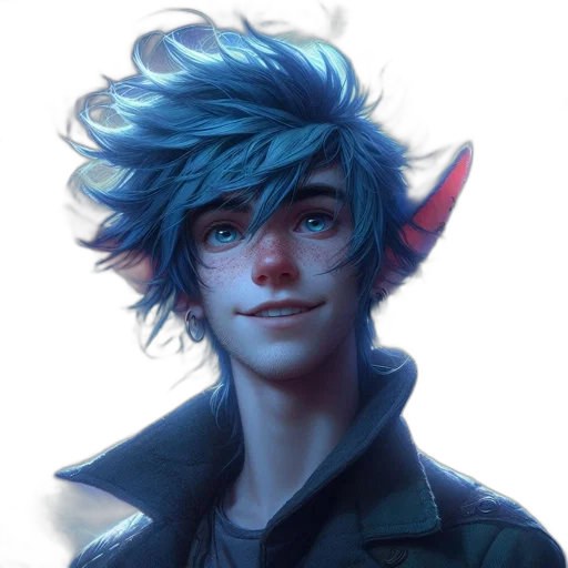 face, staff, dragon, jacket transparent PNG cut-out