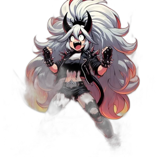 hair, staff, creature, weapon transparent PNG cut-out
