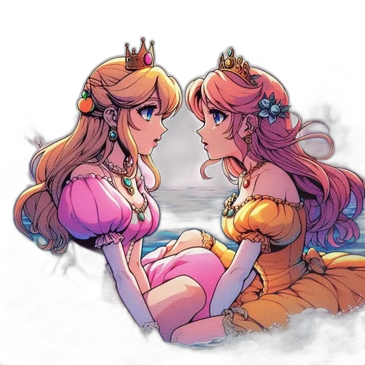 crown, dress, concept art, watercolor transparent PNG cut-out