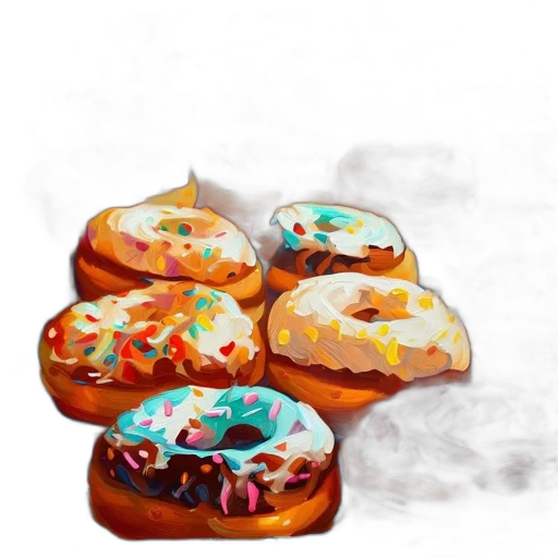 food, photorealistic, oil painting, 3d render transparent PNG cut-out