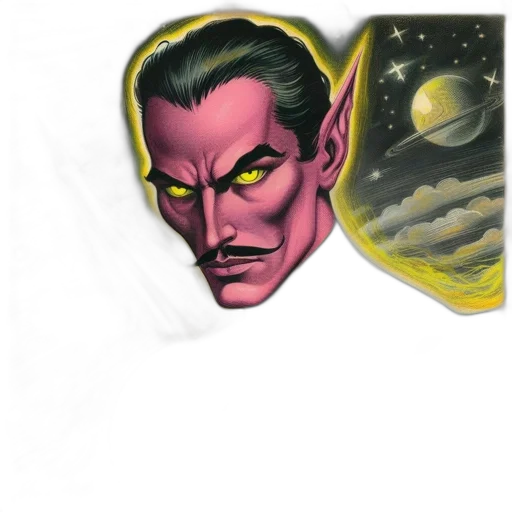 face, mask, staff, comic book art transparent PNG cut-out