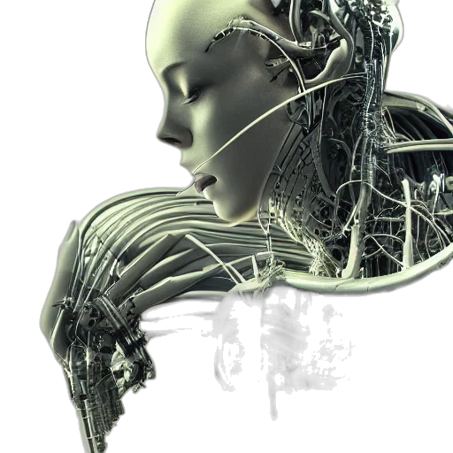 robot, cyberpunk, 3d render, concept art transparent PNG cut-out