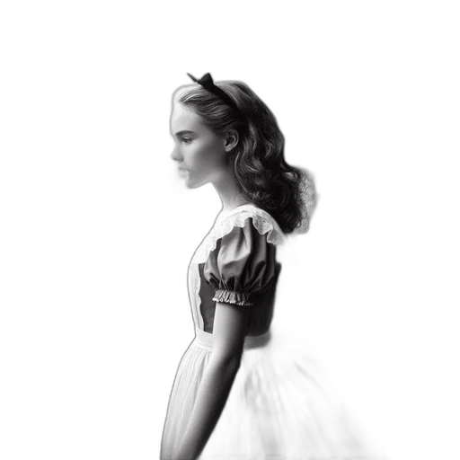 dress, face, crown, hair transparent PNG cut-out