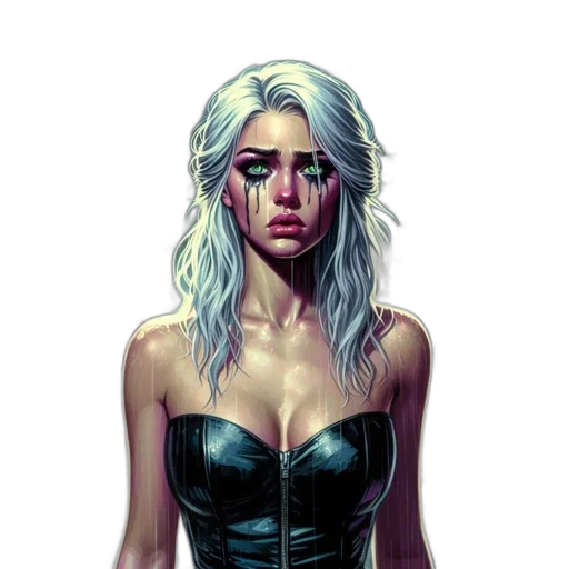 face, dress, jacket, comic book art transparent PNG cut-out