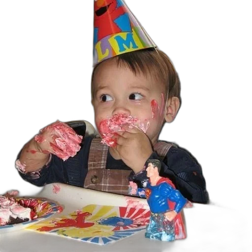 face, baby, superman, party transparent PNG cut-out