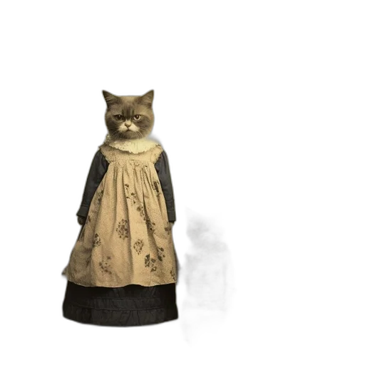 dress, staff, animal, jacket transparent PNG cut-out