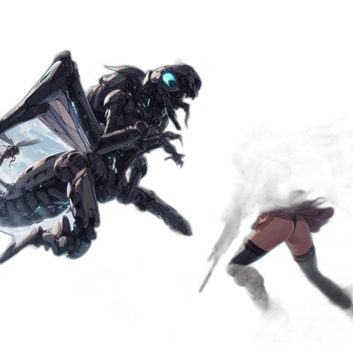 robot, dragon, creature, weapon transparent PNG cut-out