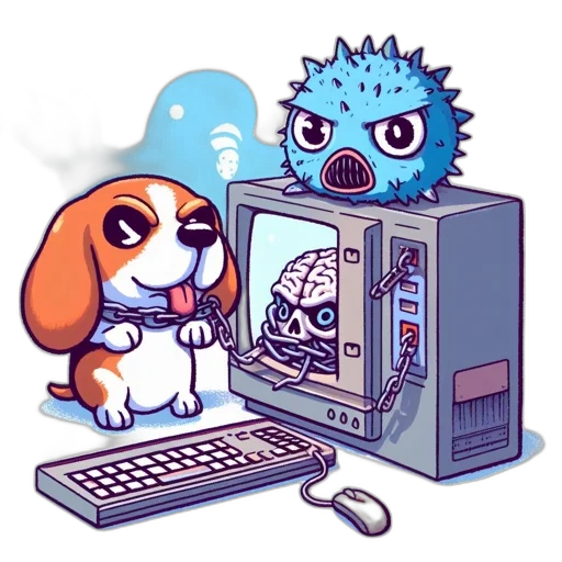 robot, creature, animal, pixel art transparent PNG cut-out