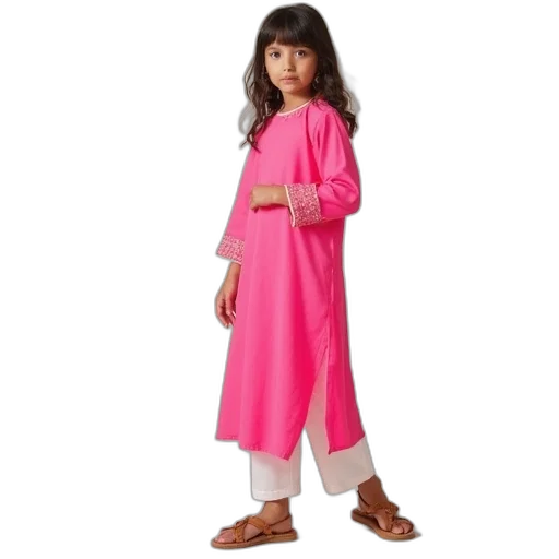 dress, girl, wearing, pink transparent PNG cut-out