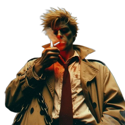 jacket, mask, face, staff transparent PNG cut-out