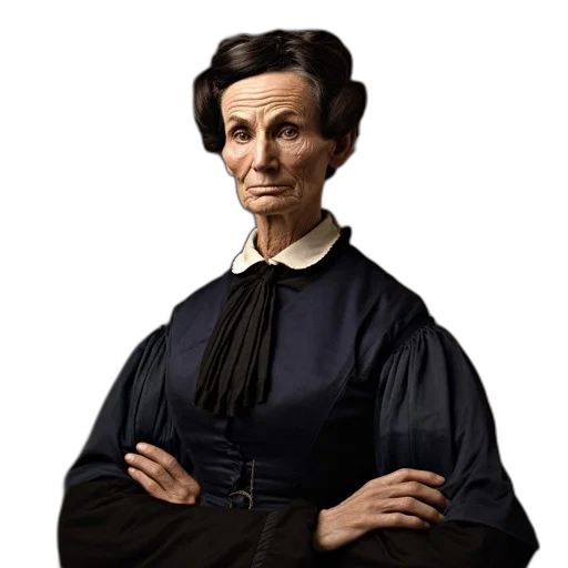 face, staff, dress, photorealistic transparent PNG cut-out