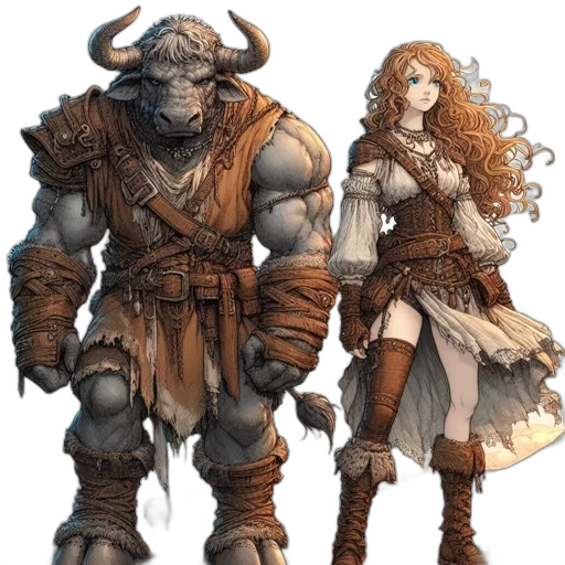 concept art, fantasy art, comic book art, 3d render transparent PNG cut-out
