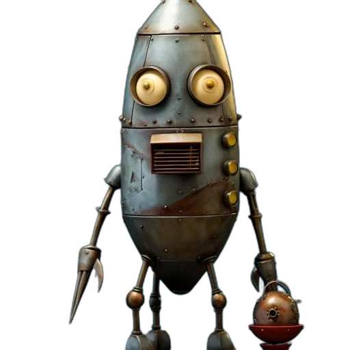 robot, staff, weapon, creature transparent PNG cut-out