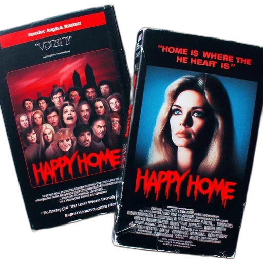 two, happy, home, vhs transparent PNG cut-out