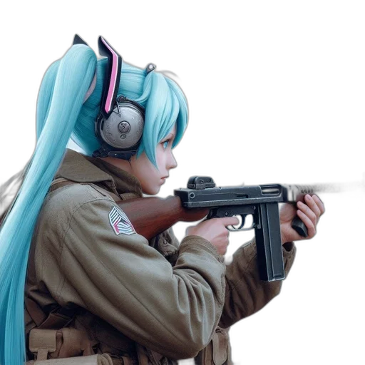 weapon, jacket, animal, staff transparent PNG cut-out