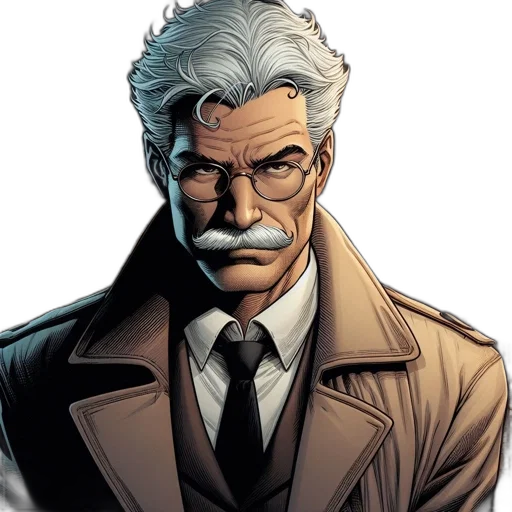 staff, face, comic book art, concept art transparent PNG cut-out