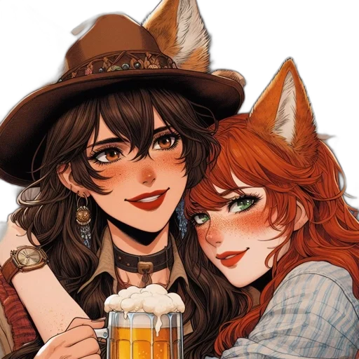hat, fantasy art, anime, watercolor transparent PNG cut-out