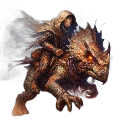 dragon, creature, animal, staff transparent PNG cut-out