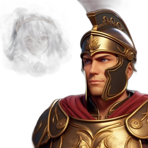 crown, staff, face, sword transparent PNG cut-out