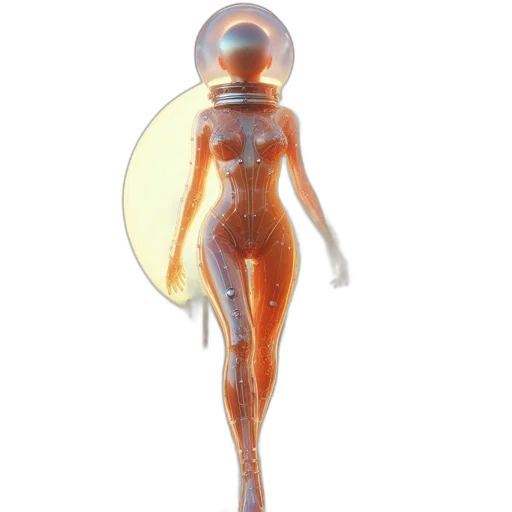 dress, robot, staff, jewelry transparent PNG cut-out