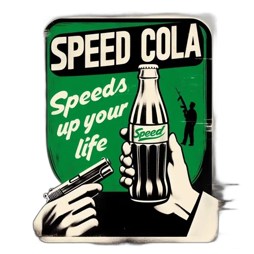 bottle, poster, speed, cola transparent PNG cut-out