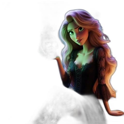dress, fantasy art, concept art, 3d render transparent PNG cut-out