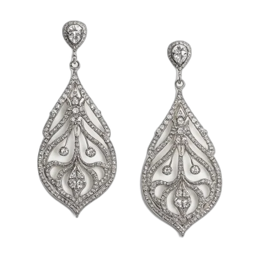 jewelry, pair, elegant, earrings transparent PNG cut-out